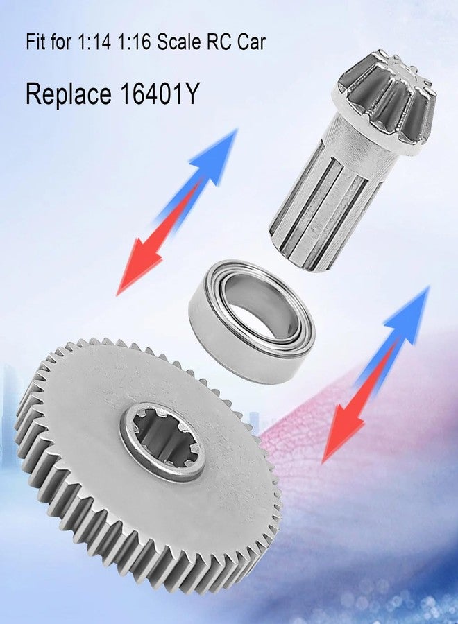 QLZOZB Upgraded 1:14 1:16 Scale RC Car Powder Metallurgy Spur Gear with Pinion Gear Replace 16401Y for All 1/14 1/16 Scale - Image 2